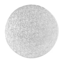 Cake drum redondo plateado 25 cm, grosor 3 mm