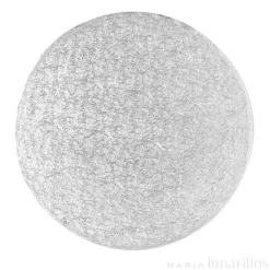 Cake drum redondo plateado 28 cm, grosor 4 mm