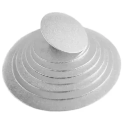 Cake drum redondo plateado 40,5 cm, grosor 4 mm