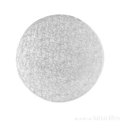 Cake drum redondo plateado 17,5 cm, grosor 12 mm