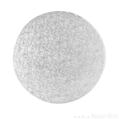 Cake drum redondo plateado 20,1 cm, grosor 12 mm