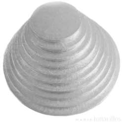 Cake drum redondo plateado 32,5 cm, grosor 12 mm