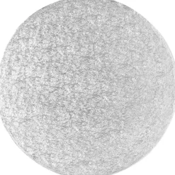Cake drum redondo plateado 50 cm, grosor 12 mm