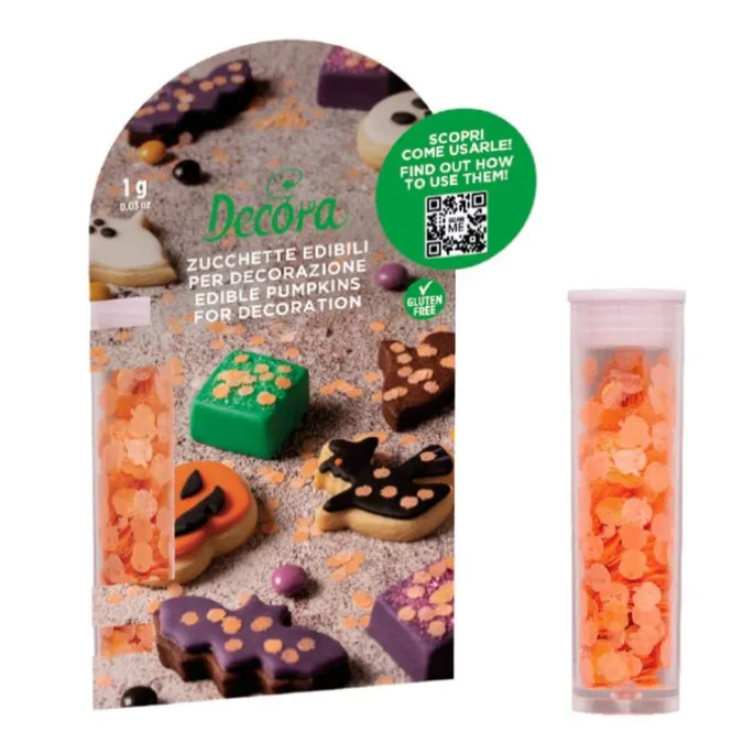Calabazas Halloween comestibles 1 g - Sin gluten - Decora