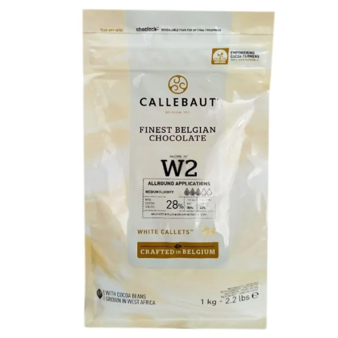 Callets Chocolate blanco 28% 1 kg - Sin gluten - Callebaut