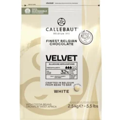 Callets Chocolate blanco Velvet 32% 2,5 kg - Sin gluten - Callebaut