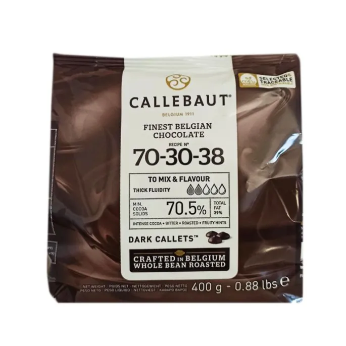 Callets Chocolate negro 70,5% 400 g - Sin gluten - Callebaut