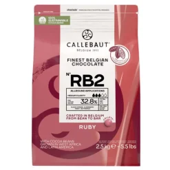 Callets Chocolate Ruby rosa 32,8% 2,5 kg - Sin gluten - Callebaut