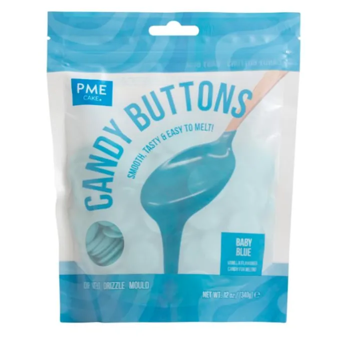 Candy Buttons azul bebé 340 g - PME