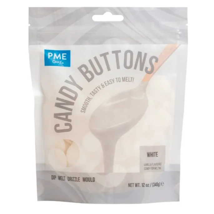 Candy Buttons blanco 340 g - PME