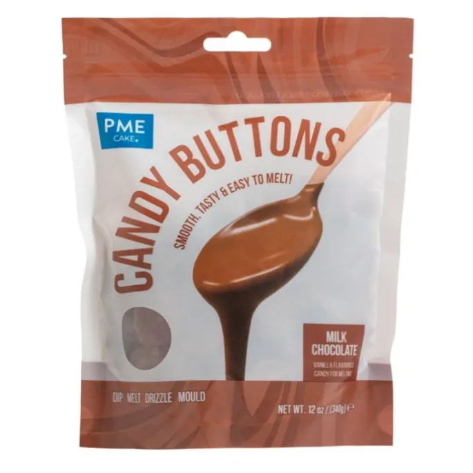 Candy Buttons marrón chocolate 340 g - PME