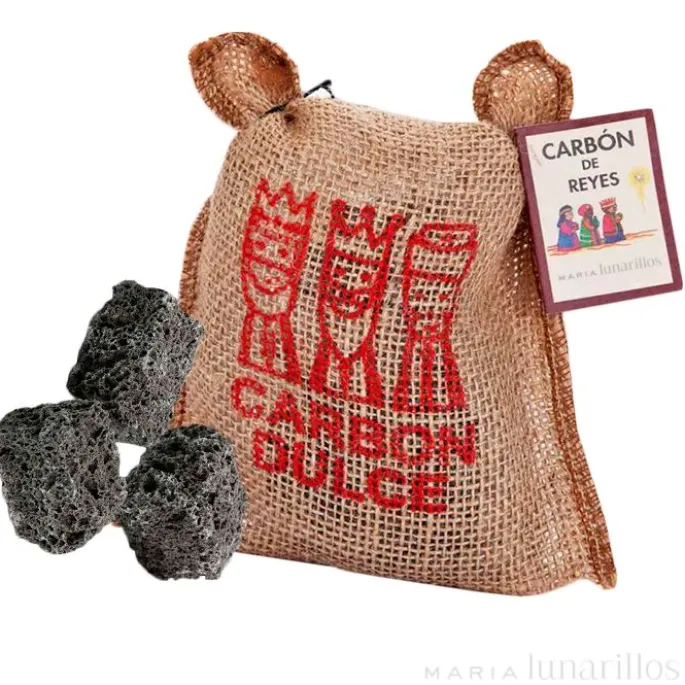 Carbón dulce en saco arpillera 100 gr - Sin gluten - Pifarré