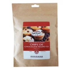 Chips de chocolate sin azúcar negro 52% 350 g - Sin gluten - Dayelet