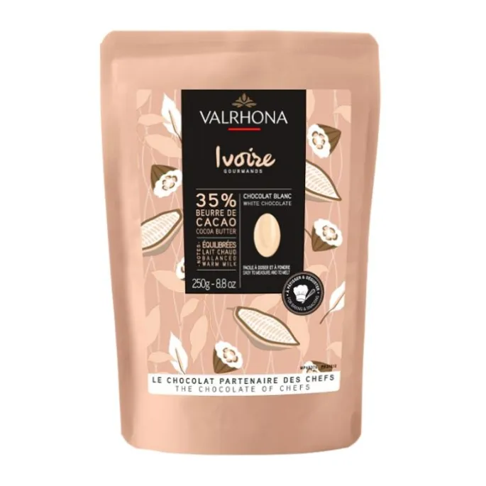 Chocolate de cobertura blanco 35% Ivoire 250 g - Valrhona