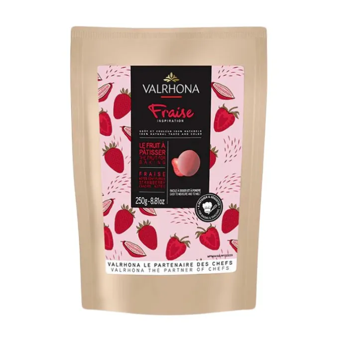 Chocolate de cobertura con fresa Inspiration Fraise 250 g - Valrhona