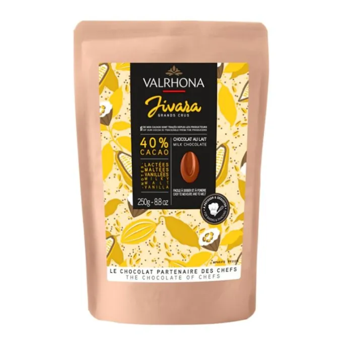 Chocolate de cobertura con leche 40% Jivara 250 g - Valrhona