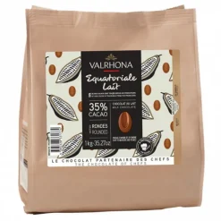 Chocolate de cobertura con leche 35% Equatoriale Lait 1 kg - Valrhona