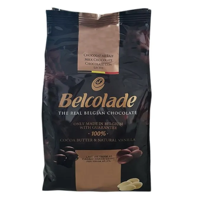 Chocolate de cobertura con leche 45% Belcolade 1 kg - Puratos