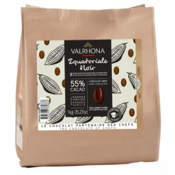 Chocolate de cobertura negro 55% Equatoriale Noir 1 kg - Valrhona