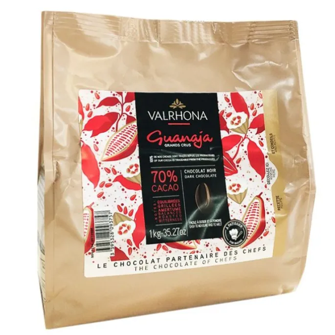 Chocolate de cobertura negro 70% Guanaja 1 kg - Valrhona