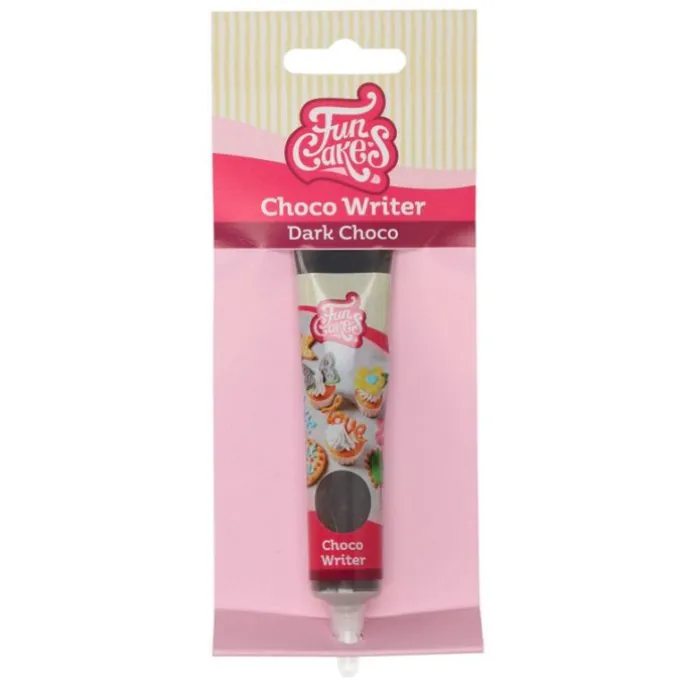 Chocolate decorativo marrón oscuro Choco Writer 25 g - Funcakes
