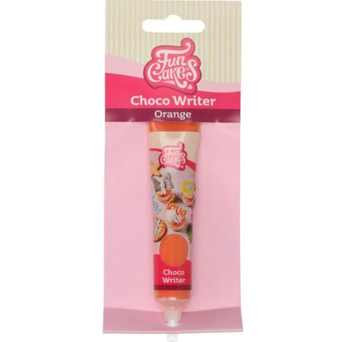 Chocolate decorativo naranja Choco Writer 25 g - Funcakes