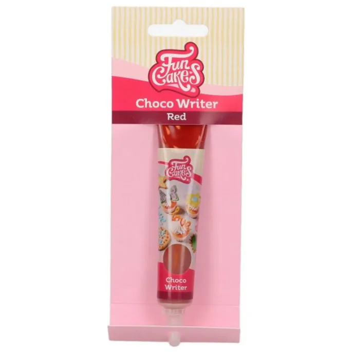 Chocolate decorativo rojo Choco Writer 25 g - Funcakes