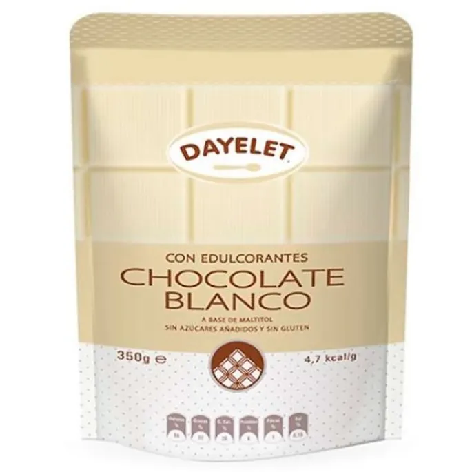 Chocolate sin azúcar blanco 350 gr - Sin gluten - Dayelet