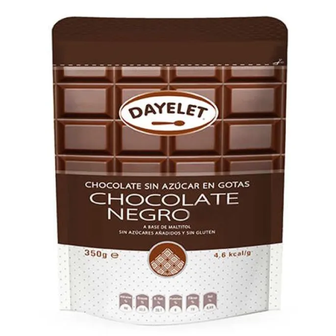 Chocolate sin azúcar negro 52% 350 gr - Sin gluten - Dayelet