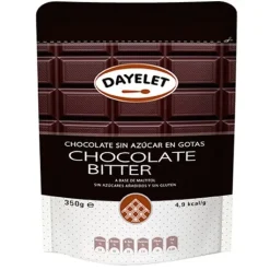 Chocolate sin azúcar negro 72% 350 gr - Sin gluten - Dayelet