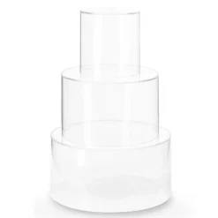 Cilindros transparentes para decoraciones de tarta (3) - Modecor