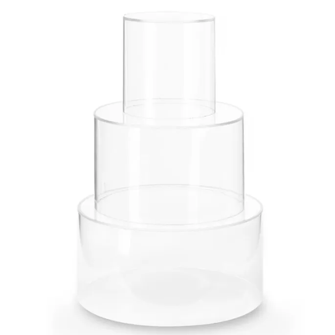 Cilindros transparentes para decoraciones de tarta (3) - Modecor