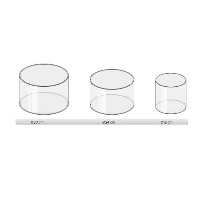 Cilindros transparentes para decoraciones de tarta (3) - Modecor