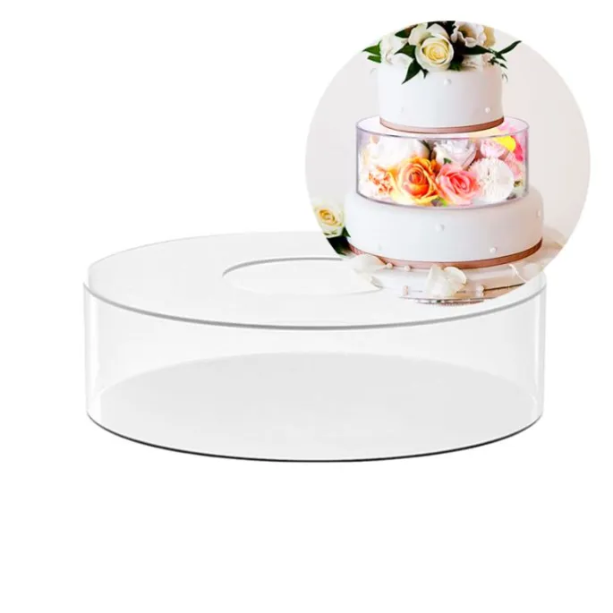 Cilindro transparente acrílico para decorar tartas 20 x 10 cm - Pastkolor