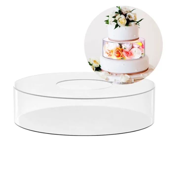 Cilindro transparente acrílico para decorar tartas 25 x 10 cm - Pastkolor