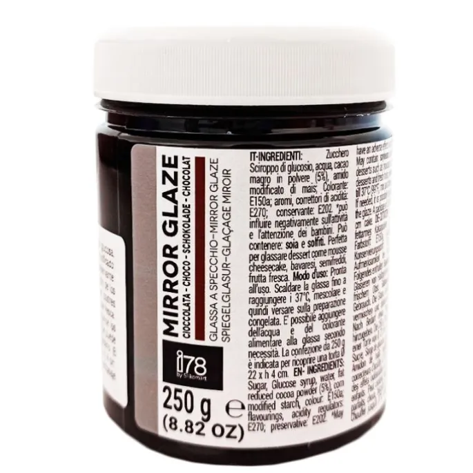 Cobertura brillante efecto espejo chocolate 250 g - Silikomart