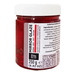Cobertura brillante efecto espejo roja 250 g - Silikomart