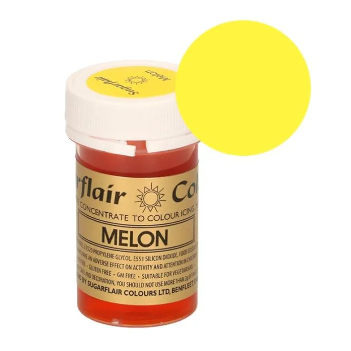 Colorante amarillo melón 25 g - Sin gluten - Sugarflair