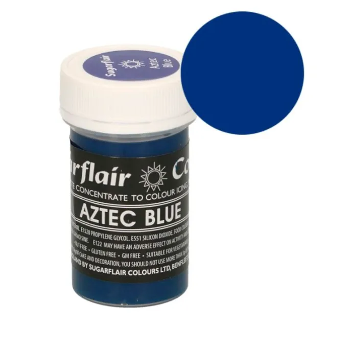Colorante azul azteca pastel 25 g - Sin gluten - Sugarflair