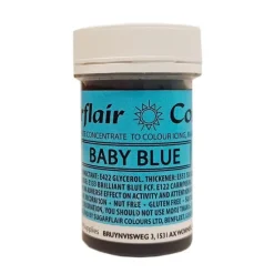 Colorante azul bebé 25 g - Sin gluten - Sugarflair