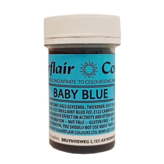 Colorante azul bebé 25 g - Sin gluten - Sugarflair