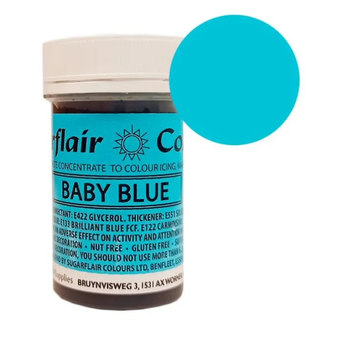 Colorante azul bebé 25 g - Sin gluten - Sugarflair