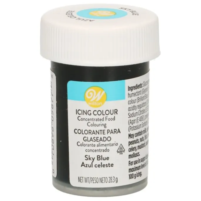 Colorante en gel azul celeste o azul cielo 28 gr - Wilton
