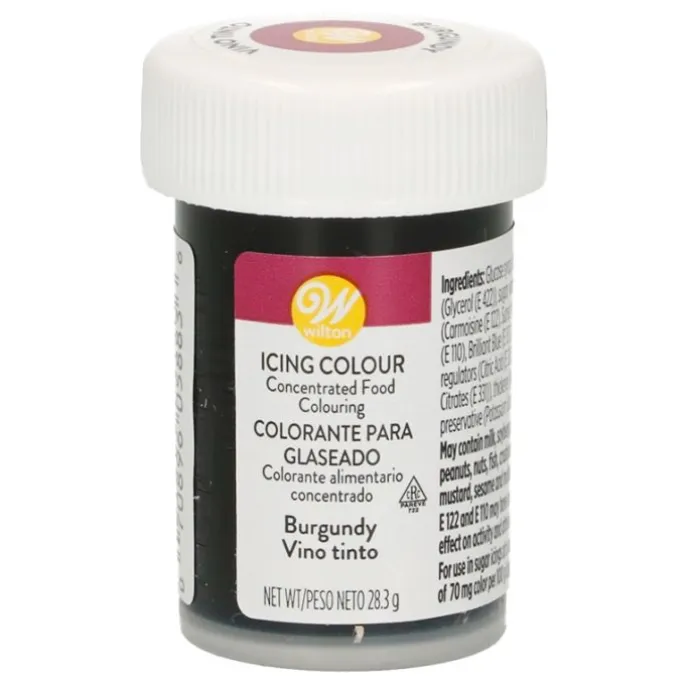 Colorante en gel burdeos o vino tinto 28 gr - Wilton