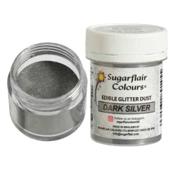 Colorante en polvo brillante plata oscura 10 g - Sugarflair