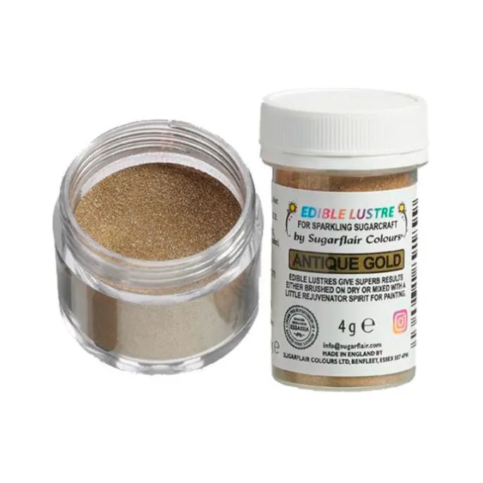 Colorante en polvo brillante oro antiguo 4 g - Sugarflair