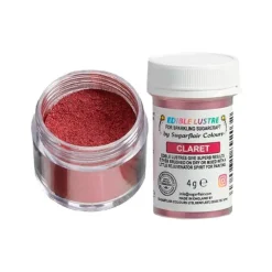 Colorante en polvo brillante claret burdeos 4 g - Sugarflair