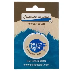 Colorante en polvo concentrado azul real 3 gr - Hidrosoluble - Sweetkolor