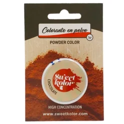 Colorante en polvo concentrado chocolate 3 gr - Hidrosoluble - Sweetkolor