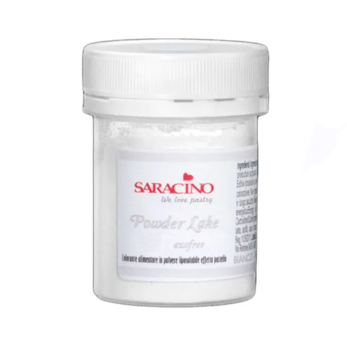 Colorante en polvo liposoluble blanco 5 g - Sin gluten - Saracino